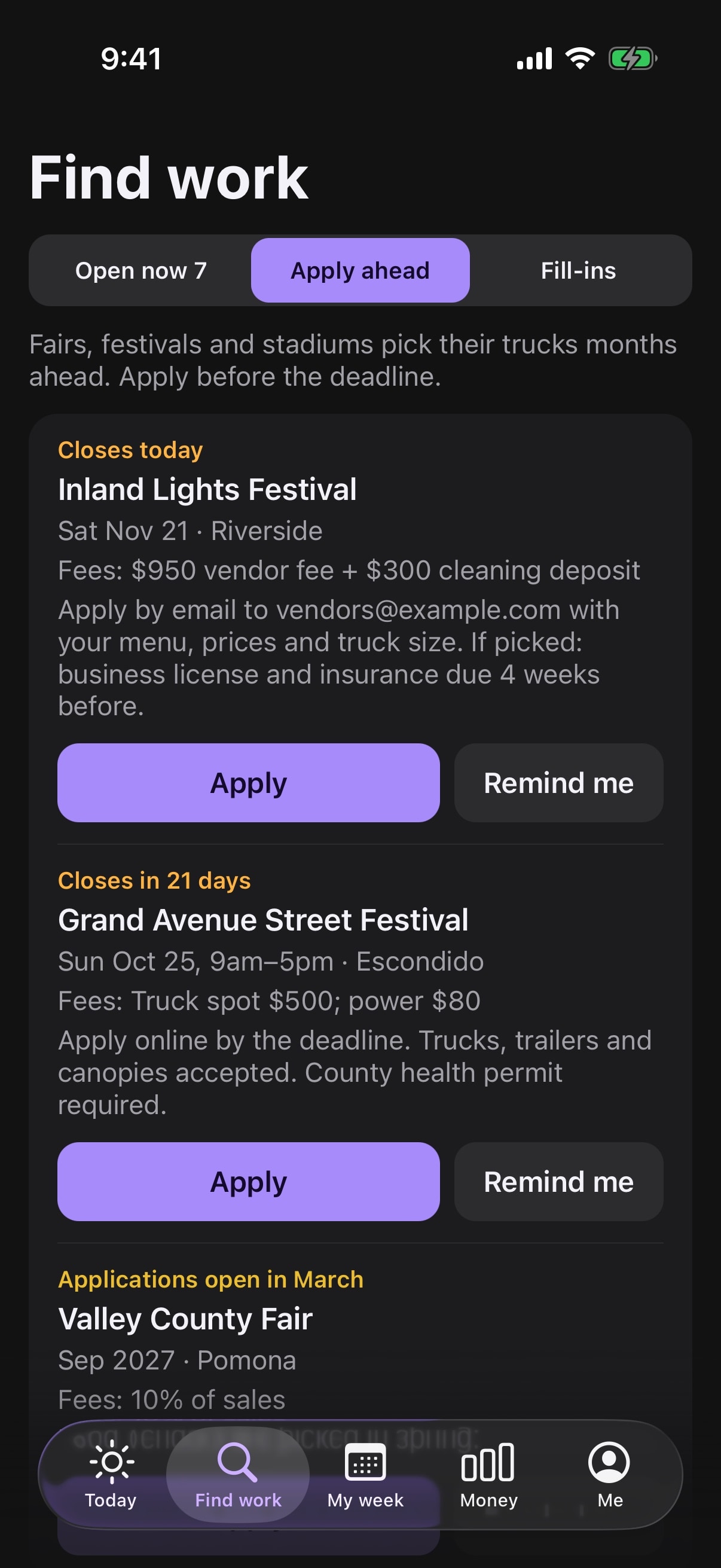 Solicite con tiempo: ferias y festivales con sus fechas límite